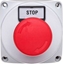 Picture of Lovato Electric Obudowa szara LPZ P1 A8 z przyciskiem LPCB6344 i etykiet STOP (LPZP1B802)