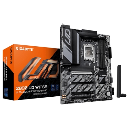 Picture of Mainboard|GIGABYTE|Intel Z890|LGA 1851 (Socket V1)|ATX|RAM DDR5-SDRAM|4xSlots|Wi-Fi Yes|Bluetooth Yes|3xNumber of M.2 (M) slots|Z890UDWIFI6E1.2