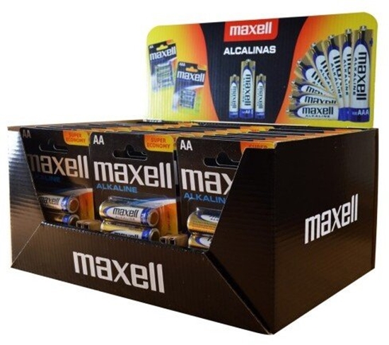 Picture of Maxell Maxell Alkaline Lr6 Aa 4pk Display 30 op. blistrów/120szt baterii