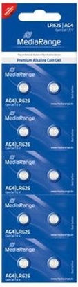 Attēls no Mediarange Batterie Knopfzelle LR626 AG4 1,5V Alkaline 10St.