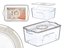 Изображение Medium refrigerator organizer with lid, white, 10.8×26.3×16 cm, 12509, Kinvara