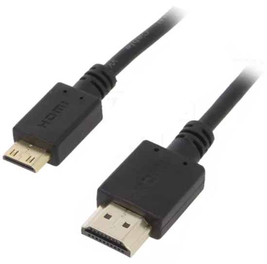 Изображение Mini HDMI - HDMI 1.8M V2.0 | UHD 2160p | High Speed + Ethern 3D, 4K, ARC | CC-HDMI4C-6 GEMBIRD