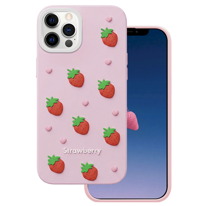 Attēls no Mocco Strawberry Back Case for Apple iPhone 12 / 12 Pro