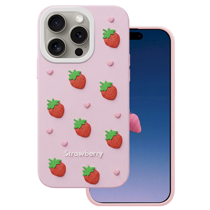 Attēls no Mocco Strawberry Back Case for Apple iPhone 14 Pro / 15 Pro