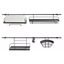 Picture of Mounted kitchen rack set - 16-element kitchen railings,