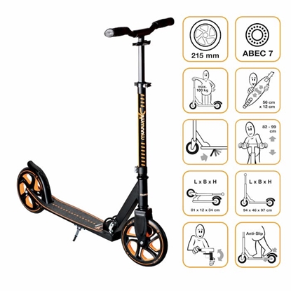 Изображение Muuwmi Aluminium PRO Scooter skrejritenis 215 mm, oranžs