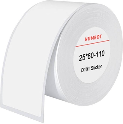 Изображение Niimbot Etykiety Termiczne etykiety 25x60 mm, 110 szt (Biae) (T25*60-110WHITE)