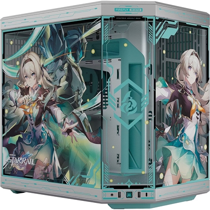 Изображение Obudowa Hyte HYTE Y70 Firefly Japan Edition obudowa komputerowa Midi-Tower E-ATX Tempered Glass - srebrny