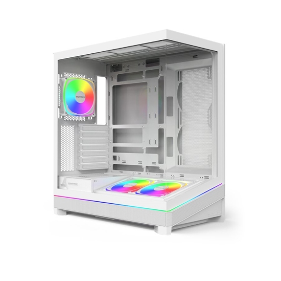 Изображение Obudowa Montech Sky 3 obudowa komputerowa Midi-Tower ATX ARGB Tempered Glass - biay