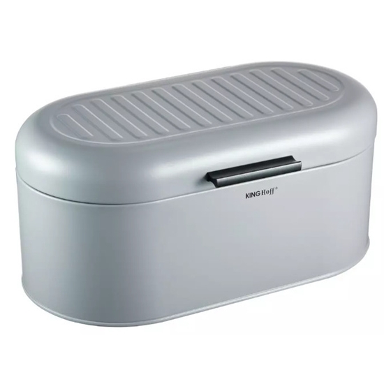 Изображение Oval bread box. Grey colour. Size: 34x20x15,5 cm