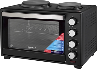 Изображение Oven with hotplates BROCK TO 3002 B 30L, 1600W