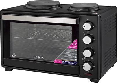 Изображение Oven with hotplates BROCK TO 4802 BK 48L 2000W