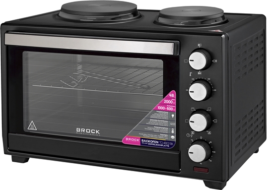 Picture of Oven with hotplates BROCK TO 4802 BK 48L 2000W