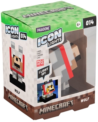 Attēls no Paladone PALADONE Minecraft Lampka Icon Wilk