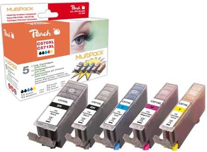 Изображение Peach PI100-293 ink cartridge 5 pc(s) Black, Cyan, Magenta, Photo black, Yellow