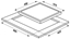Picture of Pyta grzewcza MPM 45cm white built-in induction hob MPM-45-IM-16/W