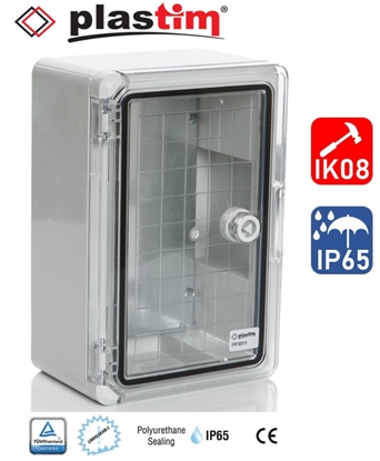 Attēls no PP3 Plastmasas skapis H300xW200xD130, caurspīdīgs