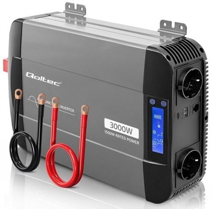 Attēls no Przetwornica napięcia Pure Sine Wave | 12V na 230V | 1500/3000W 