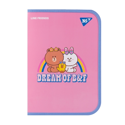 Picture of Rāvējslēdzēja soma YES Line Friends Dream A4 ar iekšējo kabatu