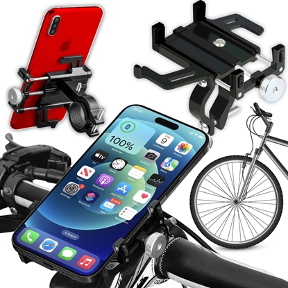 Picture of Retoo MOCNY ALUMINIOWY UNIWERSALNY UCHWYT NA TELEFON DO ROWERU HULAJNOGI MOTOCYKLA