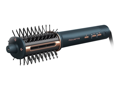 Picture of Rowenta Hair straightening brush/hair dryer | UB9720E0 | Ion conditioning | Number of heating levels 3 | 1100 W | Blue/Copper