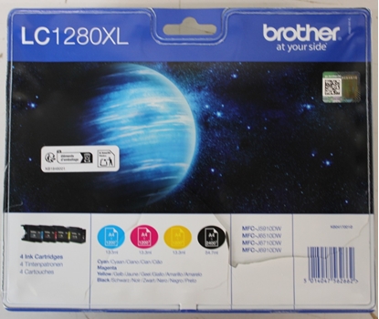 Picture of SALE OUT. Brother LC1280XL Multipack Ink Cartridge C/M/Y/BK | Brother Multipack | LC1280XL | Ink Cartridge | Magenta, Cyan, Yellow, Black | DAMAGED PACKAGING