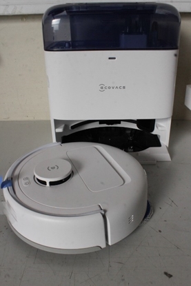 Изображение SALE OUT. Ecovacs DEEBOT mini Vacuum cleaner, Robot, Wet&Dry, ZeroTangle Technology, Agile Navigation, White/Blue + Auto-empty station | Ecovacs Robotic Vacuum Cleaner | DEEBOT mini BLUE | Wet&Dry | Li-ion | 3200 mAh | Dust capacity 1.8 L | 8000 Pa | Whit