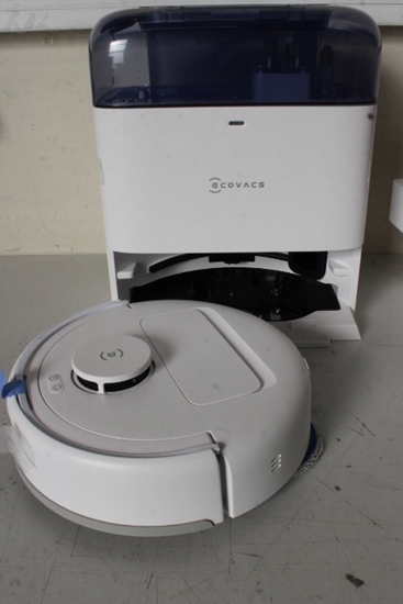 Picture of SALE OUT. Ecovacs DEEBOT mini Vacuum cleaner, Robot, Wet&Dry, ZeroTangle Technology, Agile Navigation, White/Blue + Auto-empty station | Ecovacs Robotic Vacuum Cleaner | DEEBOT mini BLUE | Wet&Dry | Li-ion | 3200 mAh | Dust capacity 1.8 L | 8000 Pa | Whit