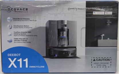 Attēls no SALE OUT. Ecovacs DEEBOT X11 OMNICYCLONE EU Vacuum & mop, Wet&Dry,with new bagless All-in-One OmniCyclone station, Black (with brown shimmer | Ecovacs Robot Vacuum Cleaner with New Bagless All-in-One OmniCyclone Station | DEEBOT X11 OMNICYCLONE EU | Wet&D