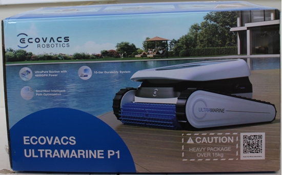Picture of SALE OUT. Ecovacs ULTRAMARINE P1 Robotic Pool Cleaner, 4800 GPH power, SmartNavi, White/Blue | Ecovacs ULTRAMARINE P1 | Robotic Pool Cleaner | Operating time (max) 180 min | Wet | Li-ion | 4600 mAh | White/Blue | DEMO