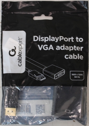Attēls no SALE OUT. Gembird DisplayPort to VGA adapter cable Black | Gembird Adapter cable | DisplayPort | VGA | DAMAGED PACKAGING