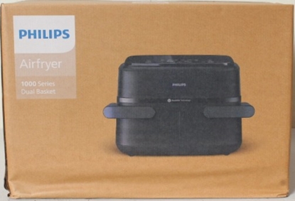 Attēls no SALE OUT. Philips Airfryer 1000 Series NA150/00, 7 L, Black | Philips Airfryer Dual Basket | NA150/00 1000 Series | Power 2450 W | Capacity 7 L | RapidAir Plus | Black | DAMAGED PACKAGING