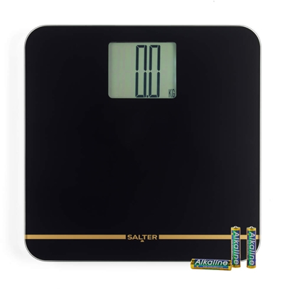 Picture of Salter 9075 BGFEU12 Max Electronic Bathroom Scale, Black/Gold