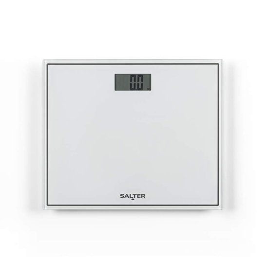 Picture of Salter 9207 WHCFEU12 Compact Glass Electronic Bathroom Scale, White