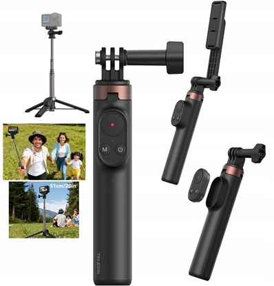 Изображение Selfie stick Telesin Kijek Selfie Stick Statyw + Pilot 80m Do Gopro 13 12 11 10 9 Max Max2 2 / S1-css-08