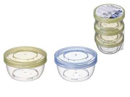 Attēls no Set of 3 Screw-Top Containers, 220 ml, 45876, 9 x 9 x 13.5, GALICJA