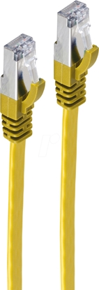 Picture of Shiverpeaks Paski kabel sieciowy RJ-45, Cat 7, U/FTP, óty, 0.5m (BS75511-SL0.5Y)