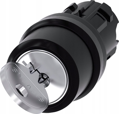 Изображение Siemens Przecznik z kluczem ronis 22mm okrgy tworzywo nr zamka 455 z 2 kluczami 2 poz 3SU1000-4CF01-0AA0