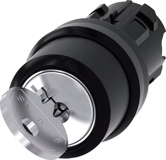 Picture of Siemens Przecznik z kluczem ronis 22mm okrgy tworzywo nr zamka 455 z 2 kluczami 2 poz 3SU1000-4CF01-0AA0