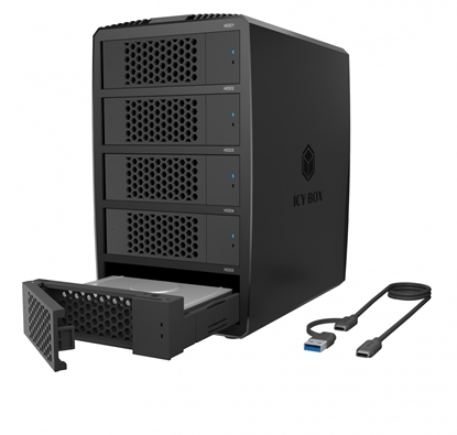 Изображение System-RAID dla 5 HDD 2,5"/3,5" SATA, IB-RD3705-CU3 RAID 0,1,10,3,5, Single, Large, Clone 