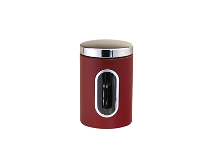 Attēls no Stainless steel storage container, red, 1.5 L, Ø 11 × 17.8 cm, 46308, Michelino