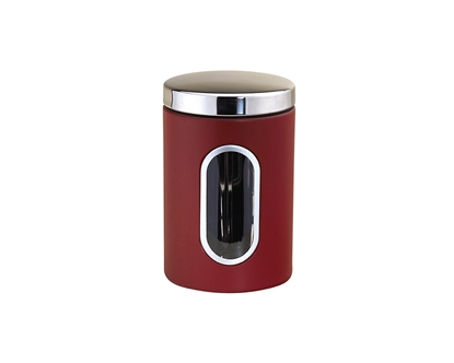 Attēls no Stainless steel storage container, red, 2.0 L, Ø 12.1 × 19.6 cm, 46312, Michelino