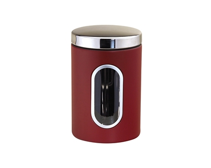 Attēls no Stainless steel storage container, red, 2.5 L, Ø 13 × 21 cm, 46316, Michelino