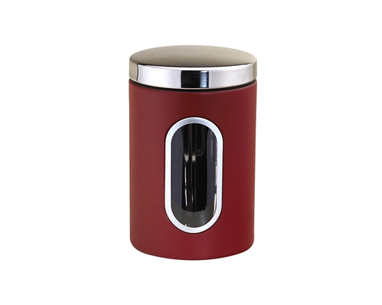 Изображение Stainless steel storage container, red, 2.5 L, Ø 13 × 21 cm, 46316, Michelino