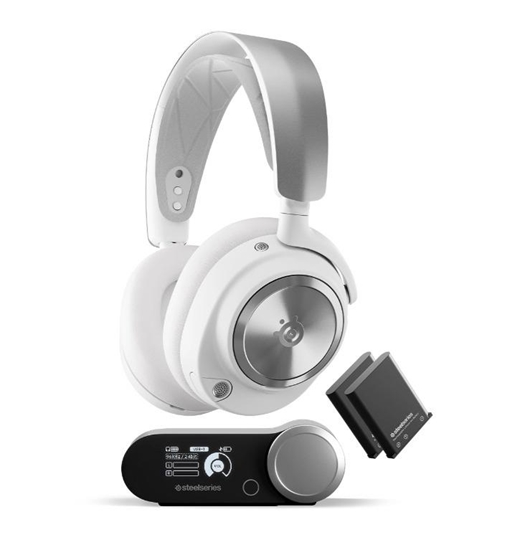 Изображение Steelseries Arctis Nova Pro Wireless  PlayStation & PC  balta - Bezvadu austinas ar mikrofonu (Atv.iepak)