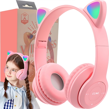 Picture of Suchawki Retoo SUCHAWKI DLA DZIECI BLUETOOTH LED RGB KOCIE USZY