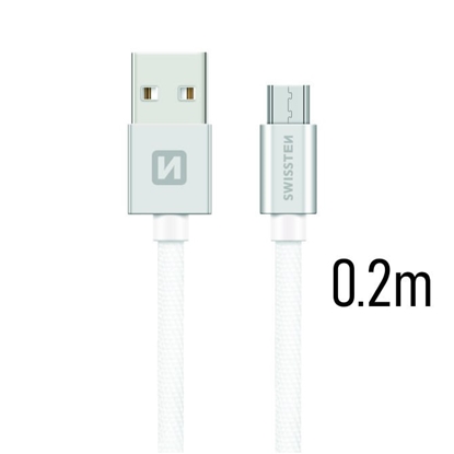 Изображение Swissten Textile Quick Charge Universal Micro USB Data and Charging Cable 0.2m