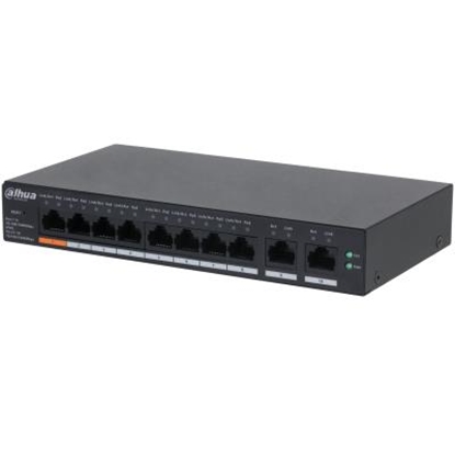Picture of Switch|DAHUA|CS4010-8GT-60|Switch type Managed|Switch layer L2|Form factor Desktop/Wall-Mounting|10xRJ-45 ports|RJ-45 Ports Type Gigabit Ethernet (10/100/1000)|Power over Ethernet (PoE) Yes|8xPower over Ethernet (PoE) ports quantity|Total Power over Ethe