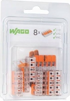 Изображение Szybkozczka Szybkozczka Wago (221-415/996-008) 221-415/995-008 5x0,2-4mm2 transparentna / pomaraczowa 221-415 blister 8szt