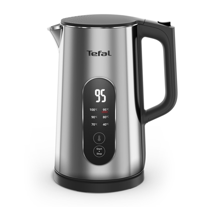 Attēls no TEFAL Selection KI871DE0 | Kettle | Electric | 1500 W | 1.7 L | Plastic | 360° rotational base | Stainless steel